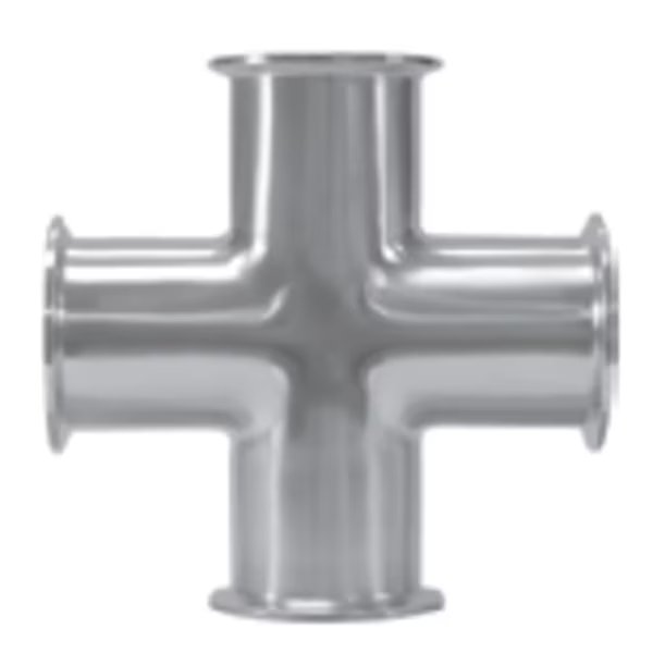 Clamp End Cross-316L, 3, SANITUBE, Mfr# 9MP6-300